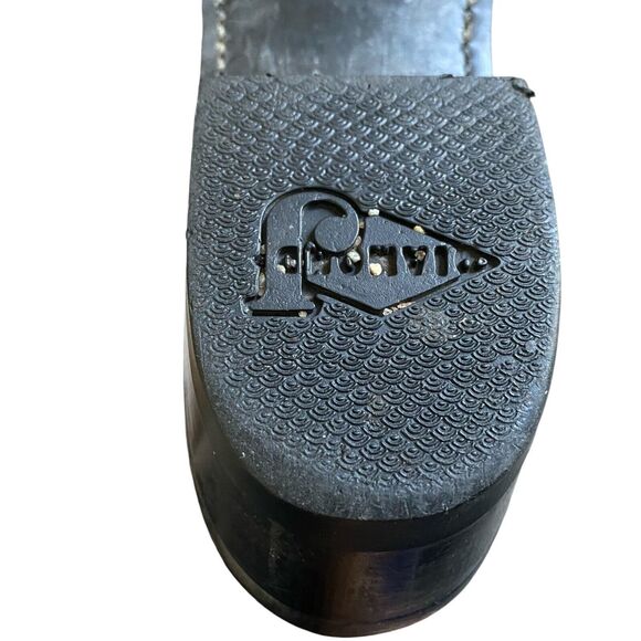 Vintage Justin Diamond Western Cowboy Boots 11B EU 45 Brown Hand Stitched - Picture 7 of 7